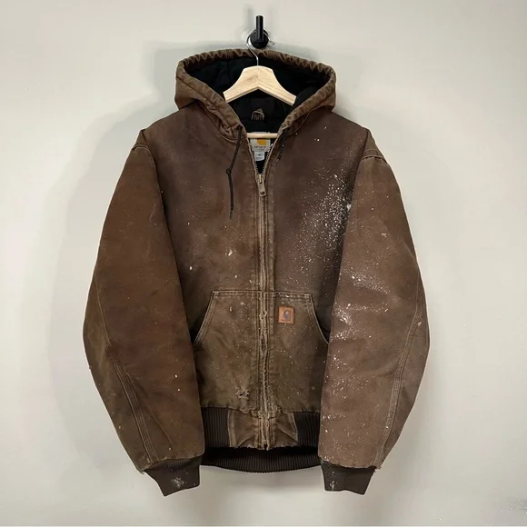 Vintage Carhartt Brown Hooded Jacket - Picture 1 of 6